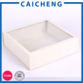 Customized fancy paper clear folding box with pvc window